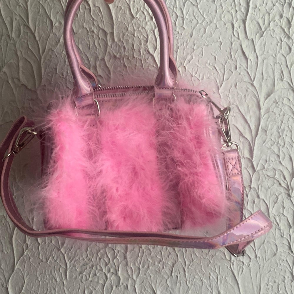 Like new furry purse